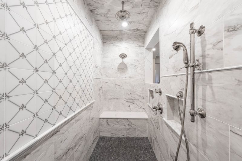Luxury Shower with Stone Accents